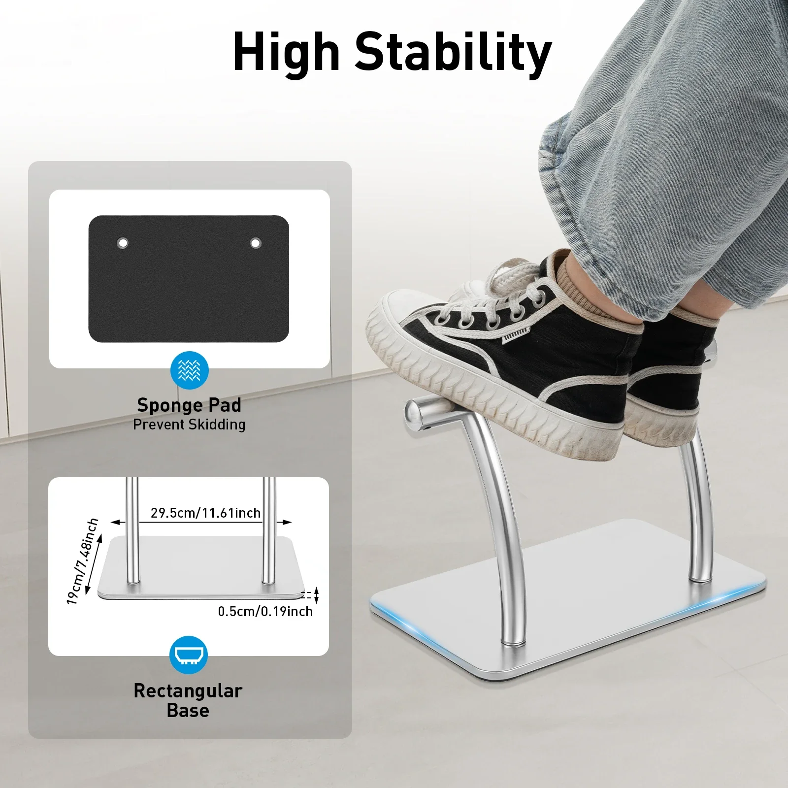 İşyerinde Masa Altında Paslanm - Footrest Under Desk incelemesi ve fiyatı